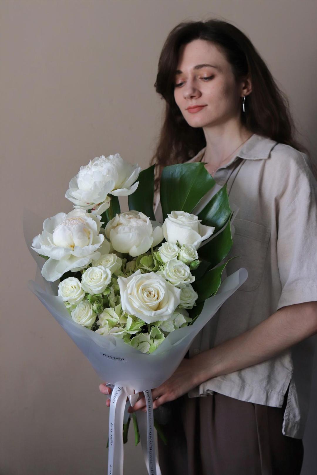 Букет «Гардения, Стар Блаш и Гортензия»