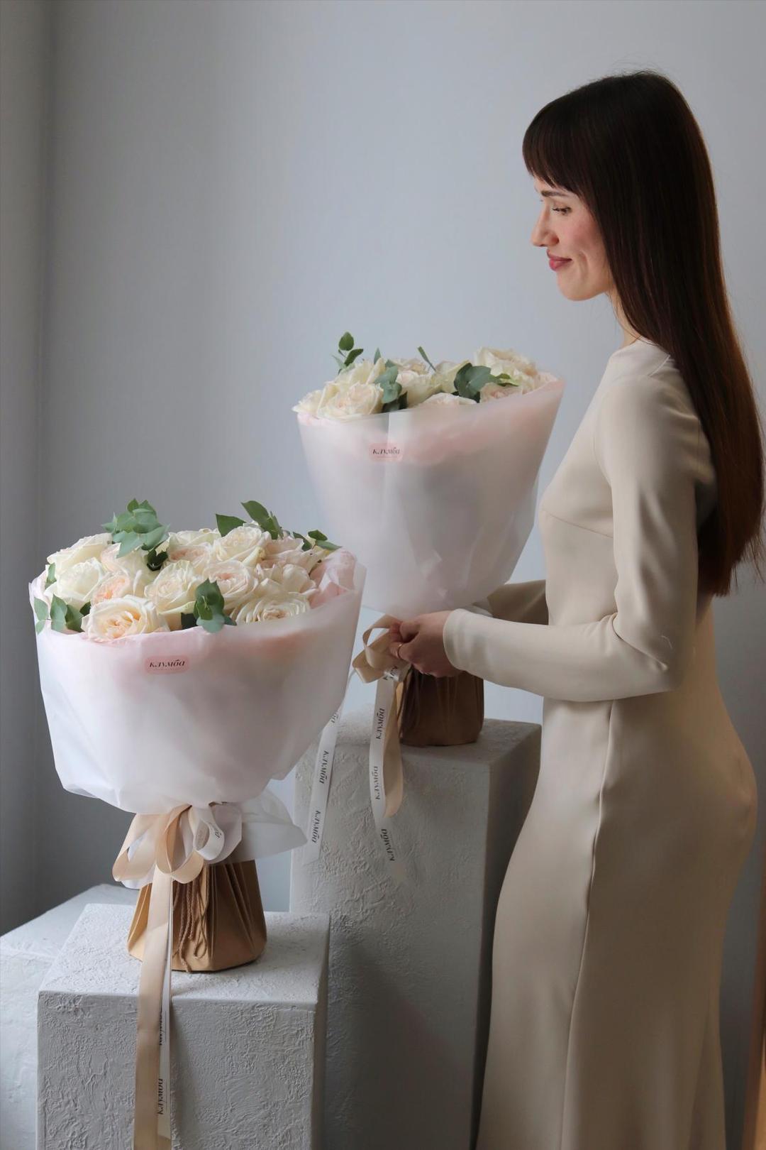 Букет роз «Вайт Охара»