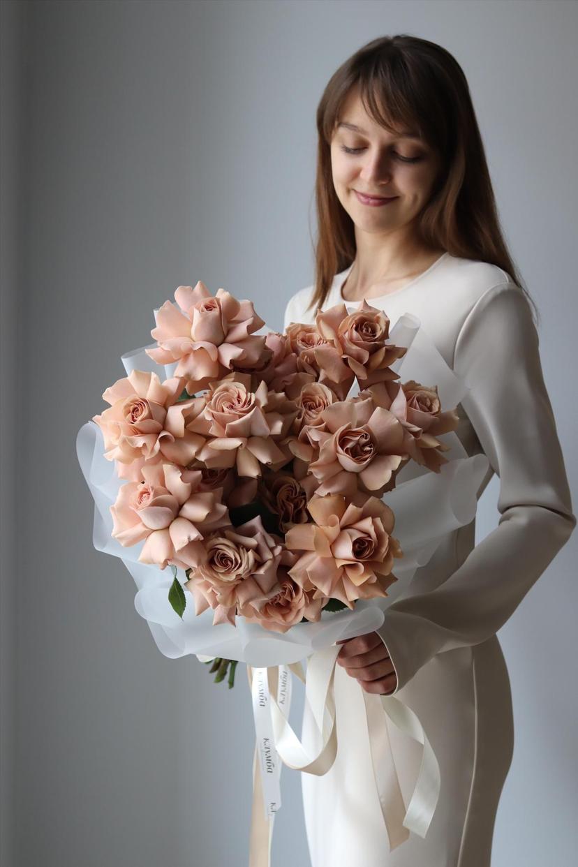 Букет роз «Мокко»